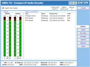 db91-tx Web Interface