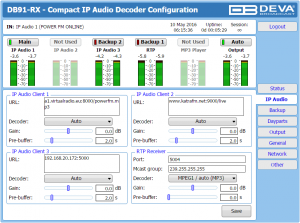 db91-rx web interface