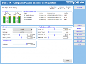 db91-tx Web Interface