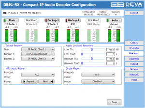 db91-rx web interface