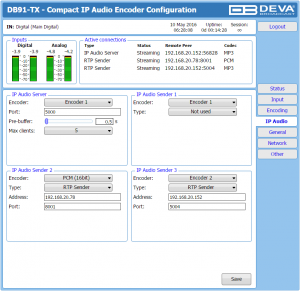 db91-tx Web Interface