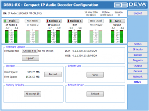 db91-rx web interface