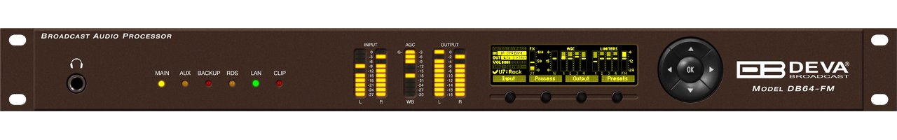 Procesador de Audio DB64-FM de Deva Broadcast